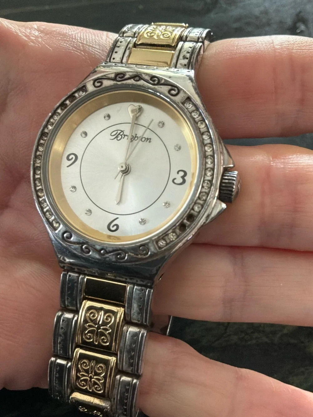 Brighton Two-Tone Silver and Gold Bracelet Watch
